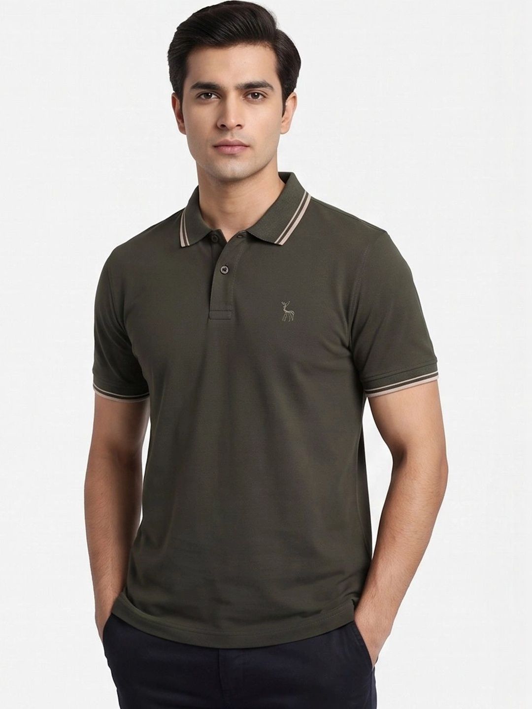 V-Mart Men Brand Logo Polo Collar T-shirt-picture-19