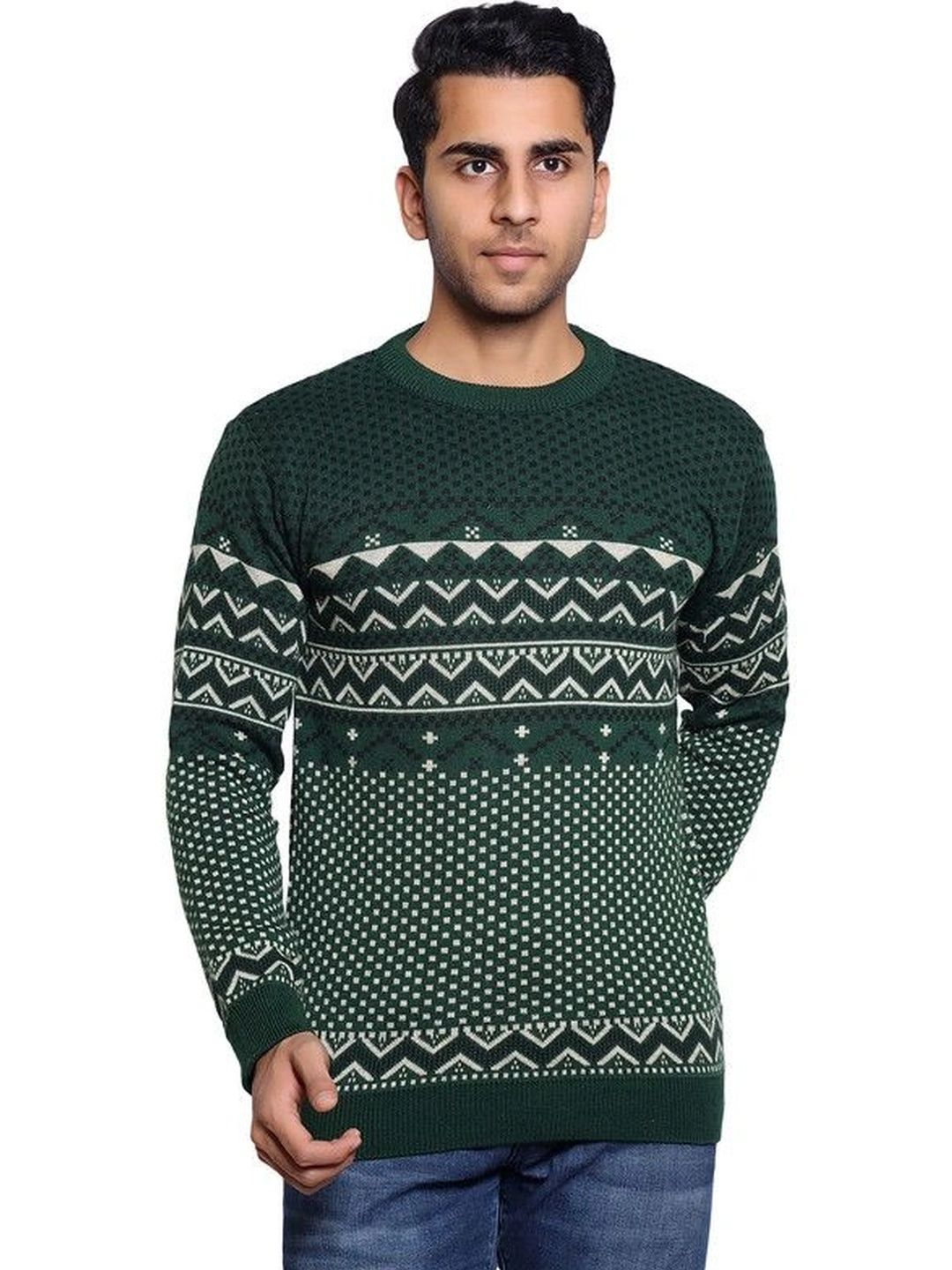 Grand Line Men Fair Isle Printed Pullover-picture-46