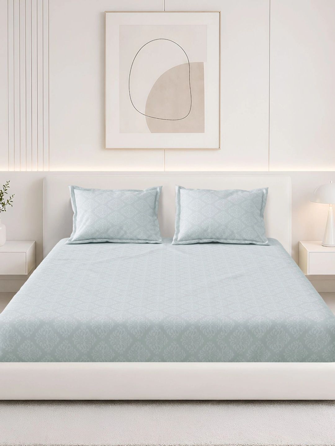 Homeful Style Grey 160 TC King Bedsheet with 2 Pillow Covers-image-41