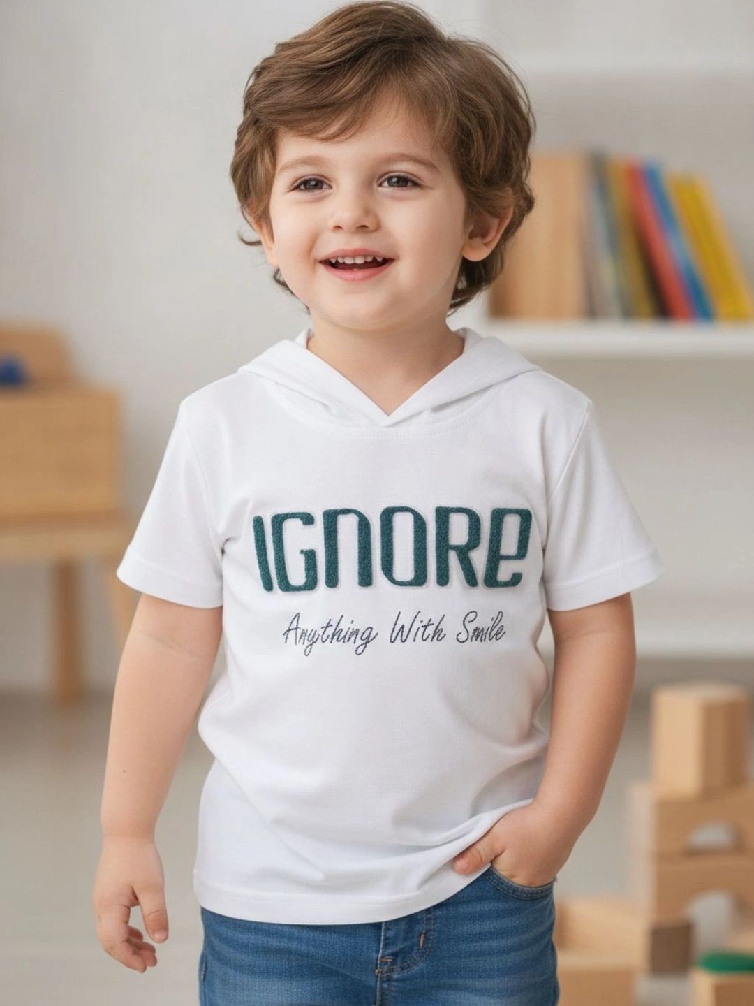 V-Mart Boys Typography Printed Hooded T-shirt-picture-37