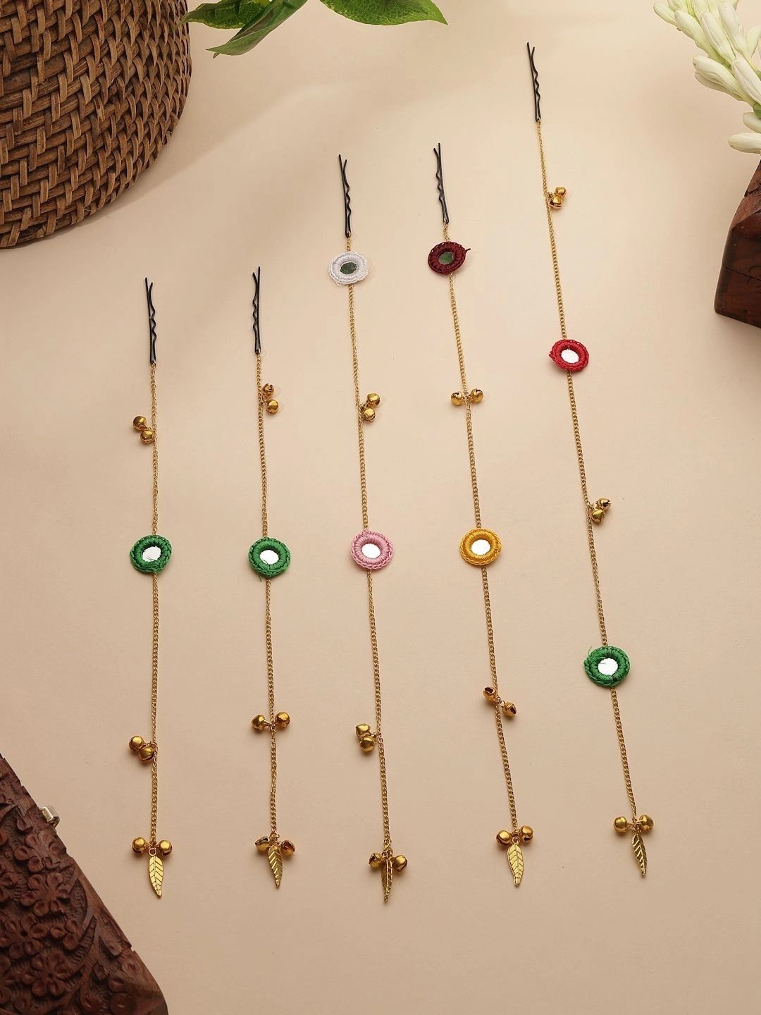 VOGUE HAIR ACCESSORIES Women Set of 5 Embellished Bobby Pins-image-28