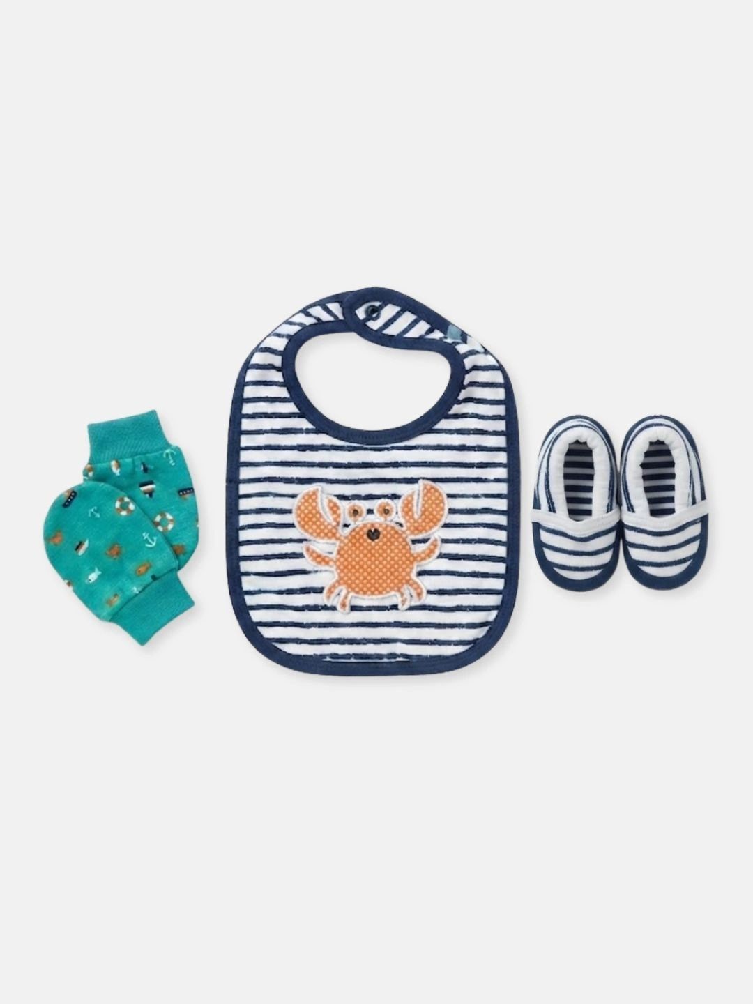 MINI KLUB Infant Boys Set Of 5 Printed Pure Cotton Apparel Gift Set-image-23