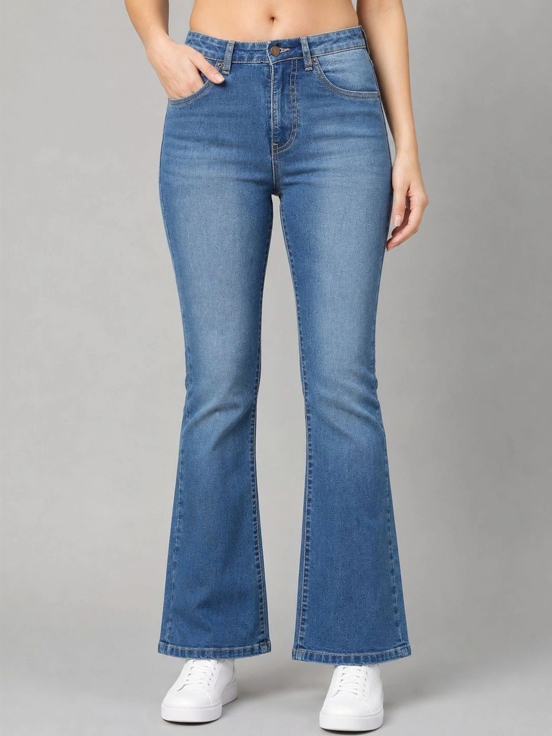 TARAMA Women Bootcut High-Rise Stretchable Jeans-picture-15