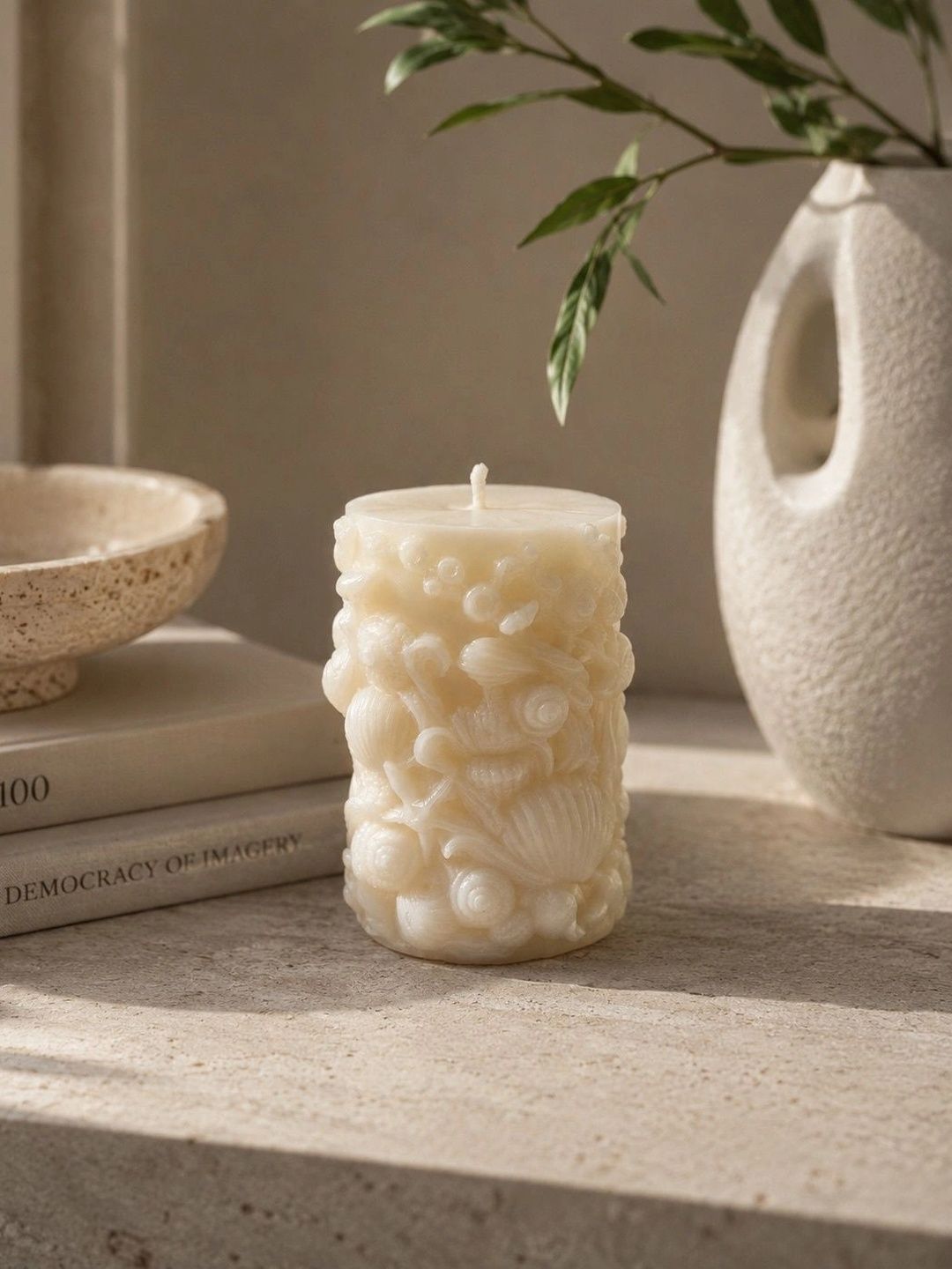 Grey Exim White 1 pieces Pillar Candle-picture-10