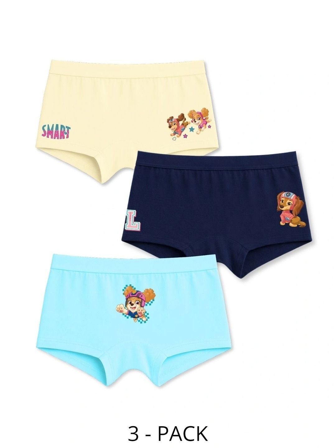 Button Bear Girls Pack of 3 Printed Cotton Boy Shorts-picture-14