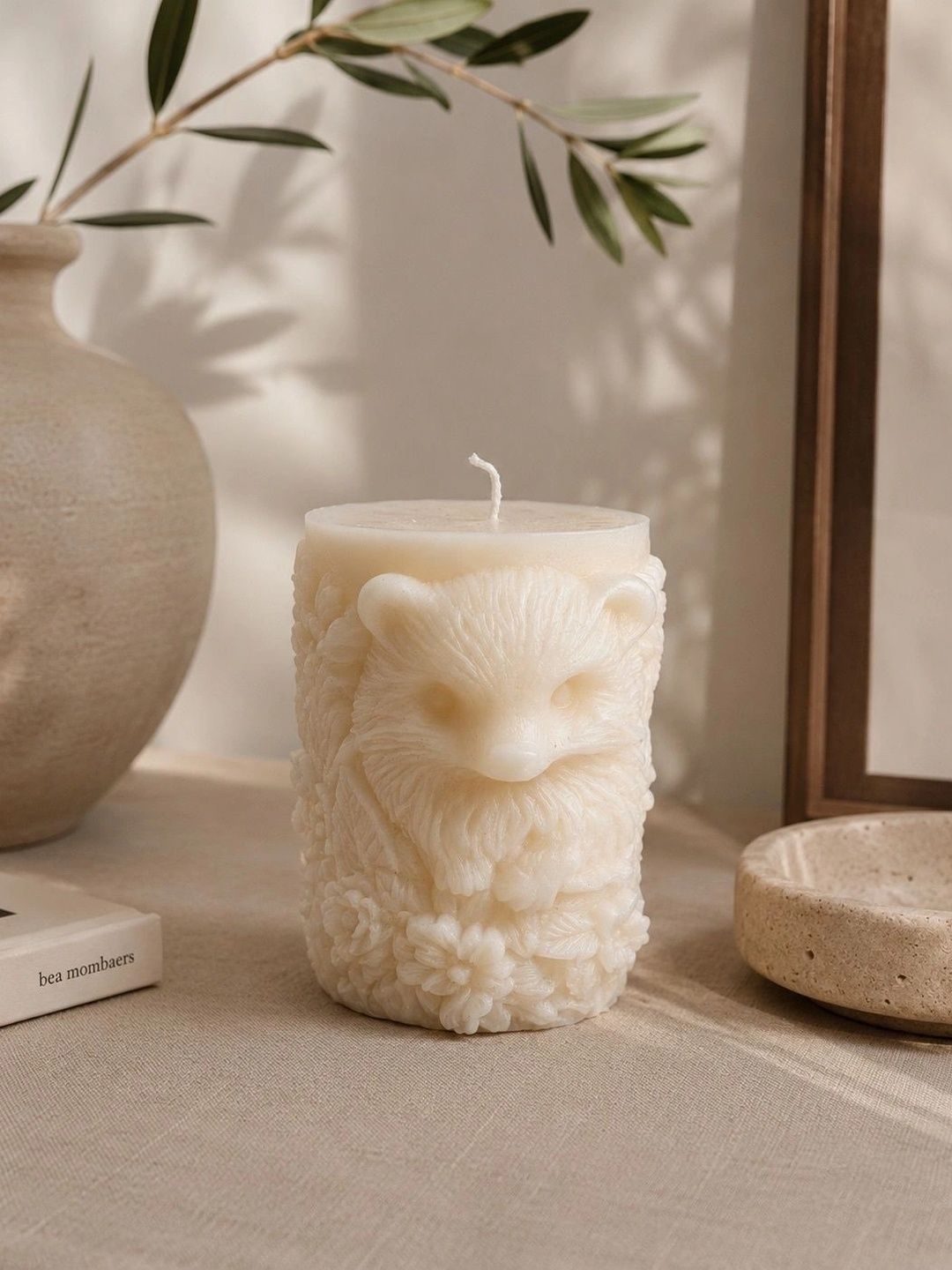 Grey Exim White 1 pieces Pillar Candle-picture-23