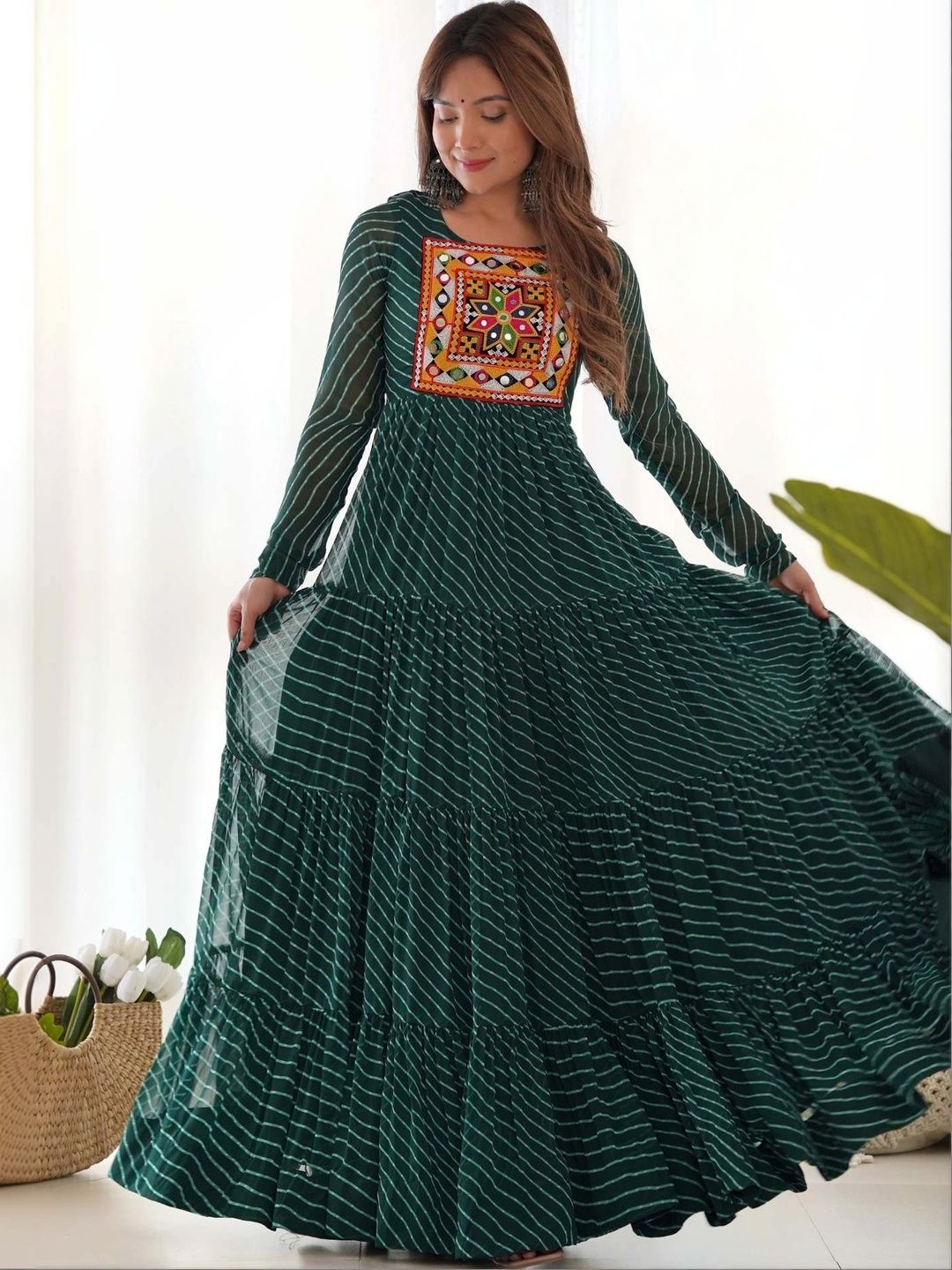 HERE&NOW Print Georgette Maxi Dress-picture-11