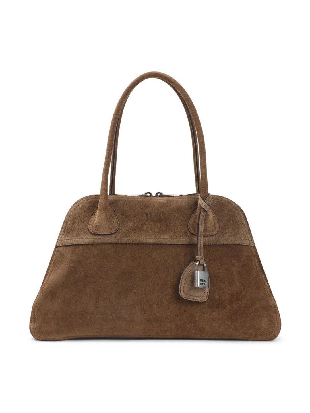 Miu Miu Textured Suede Structured Handheld Bag-picture-35