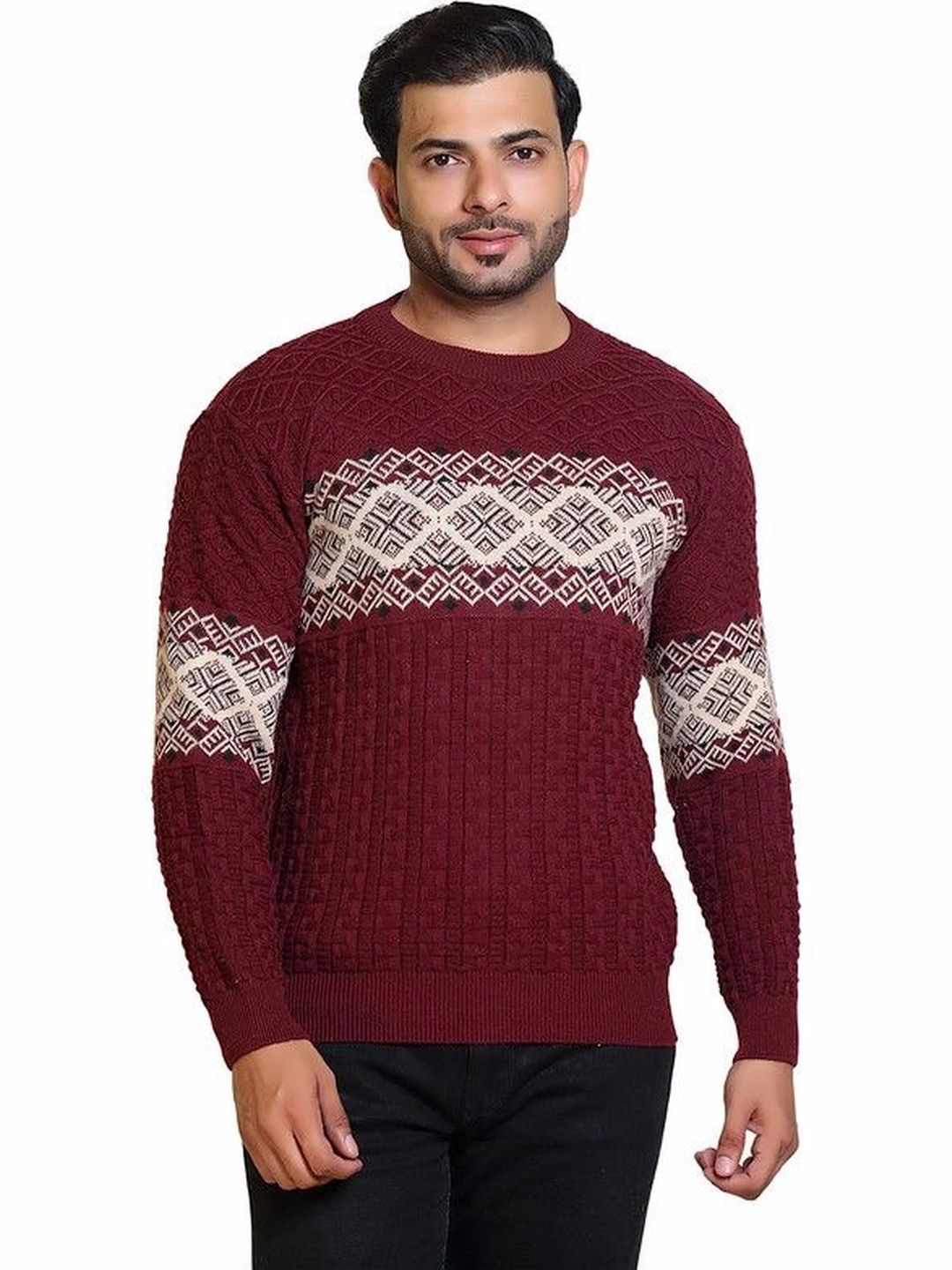 Grand Line Men Cable Knit Pullover-picture-45