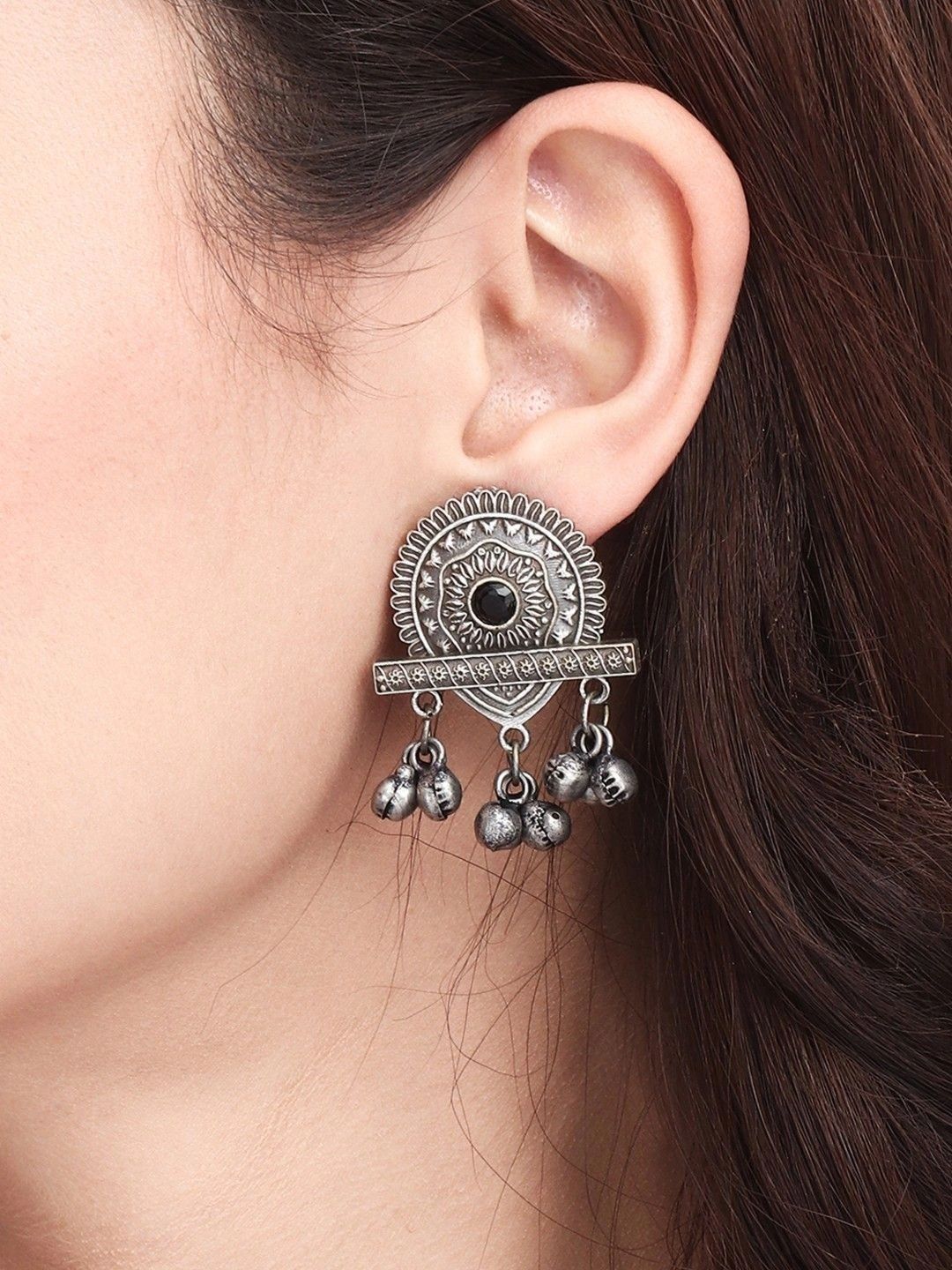 Sangria Circular Drop Earrings-image-19