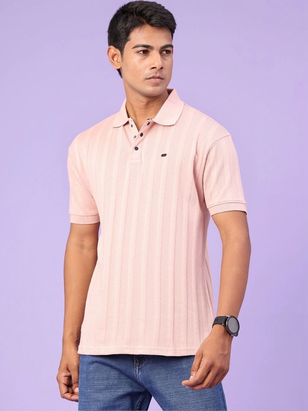 V-Mart Men Polo Collar Slim Fit T-shirt-image-46