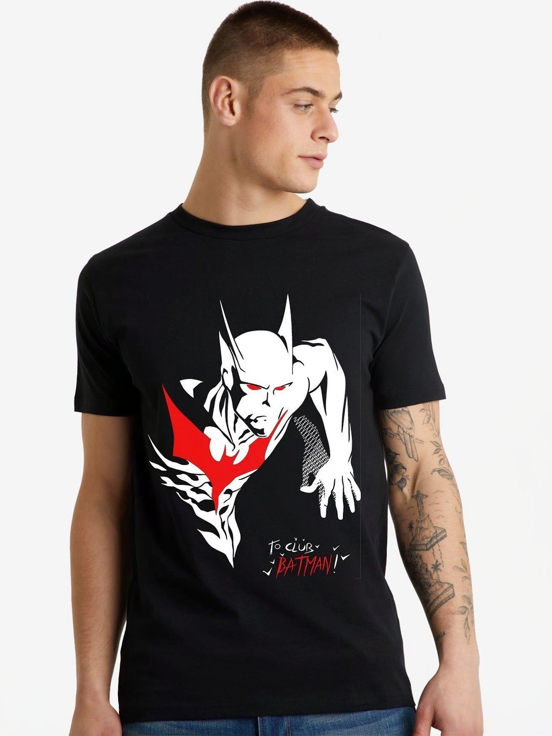 COOQUE Men Batman Printed T-shirt-image-3
