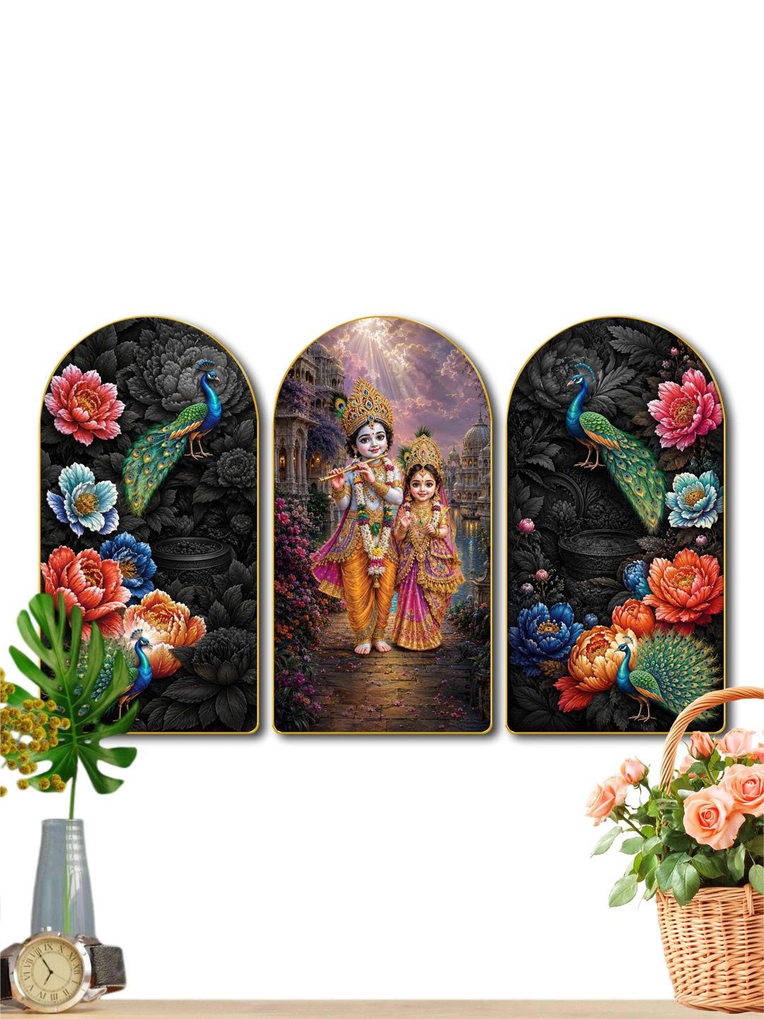 Livin'luxe Multicoloured MDF Religious Wall Paintings-picture-35