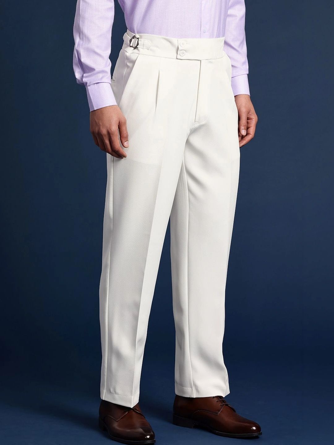 THE BEETEL HOUSE Men High-Rise Pleated Trousers-picture-30