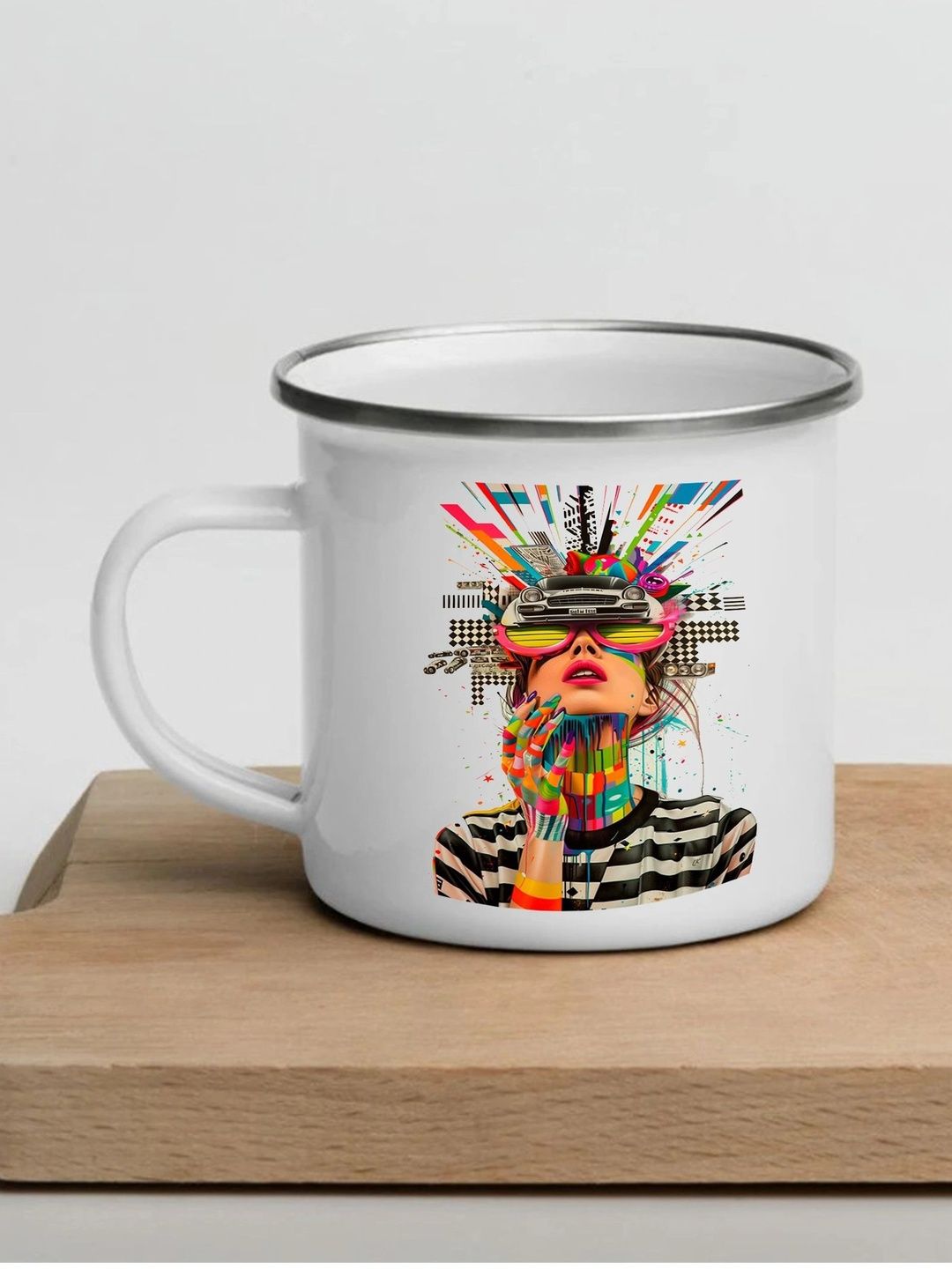 TAJNAN White Printed Ceramic Glossy Mugs Set of Cups and Mugs-picture-16