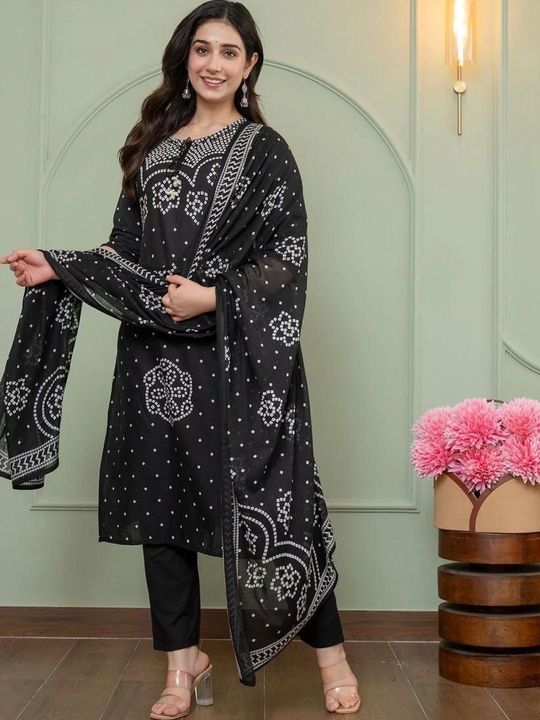 RAMYA FASHION Women Bandhani Printed Kurta-image-31