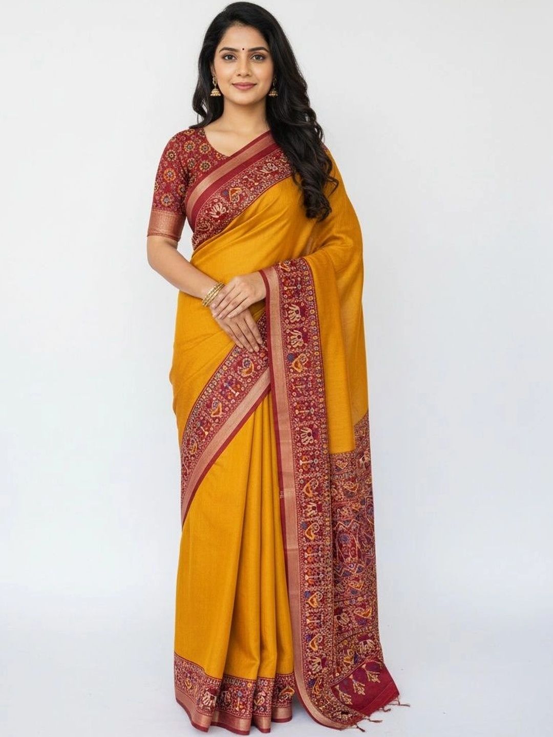 Moda Rapido Silk Cotton Maheshwari Saree-image-24