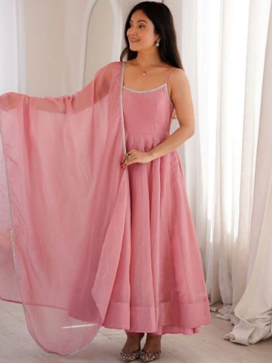 SAJANRE Women Empire Kurta with Trousers & With Dupatta-image-38