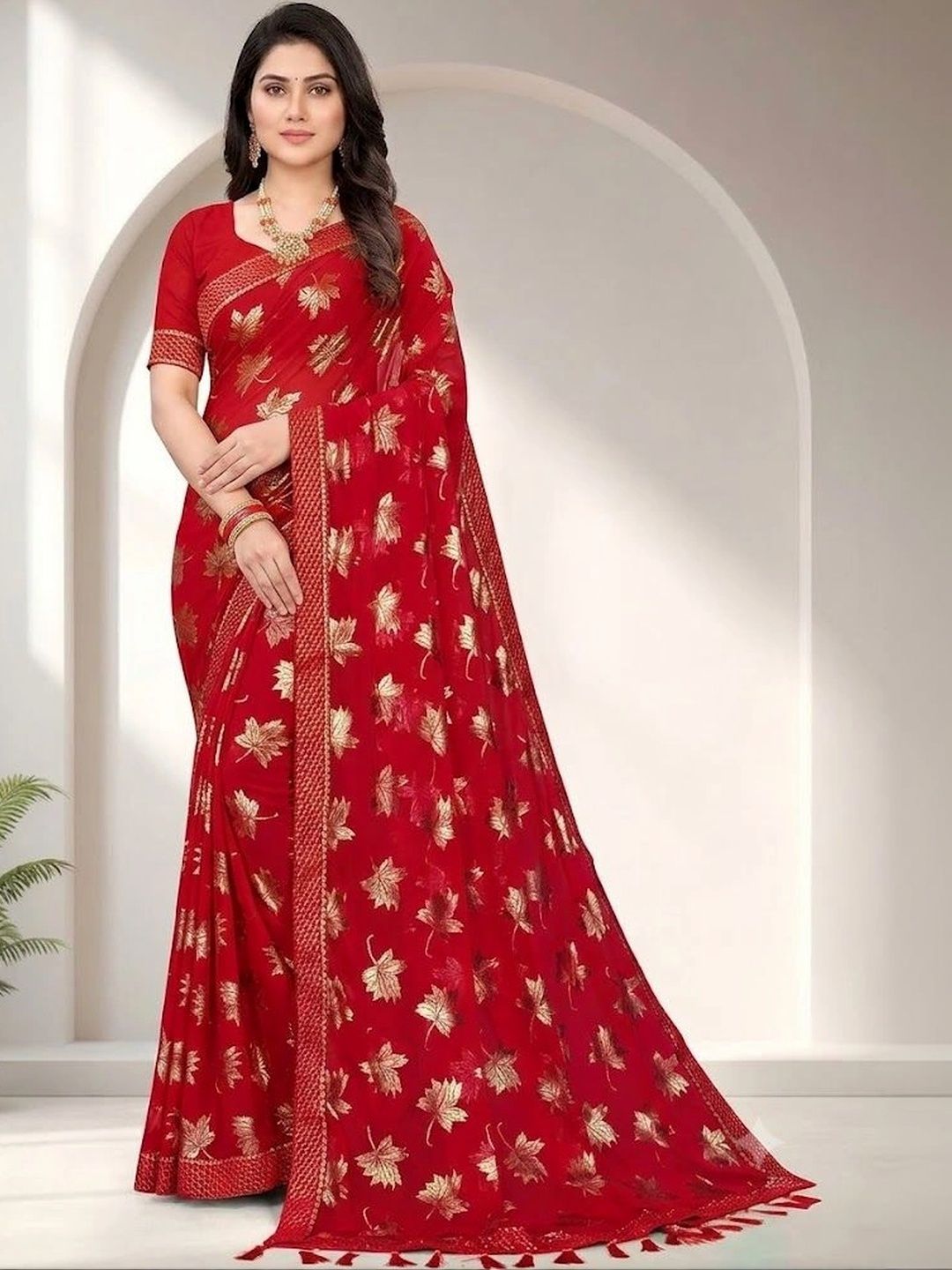 Miracle TEX Ethnic Motifs Zari Designer Saree-picture-24
