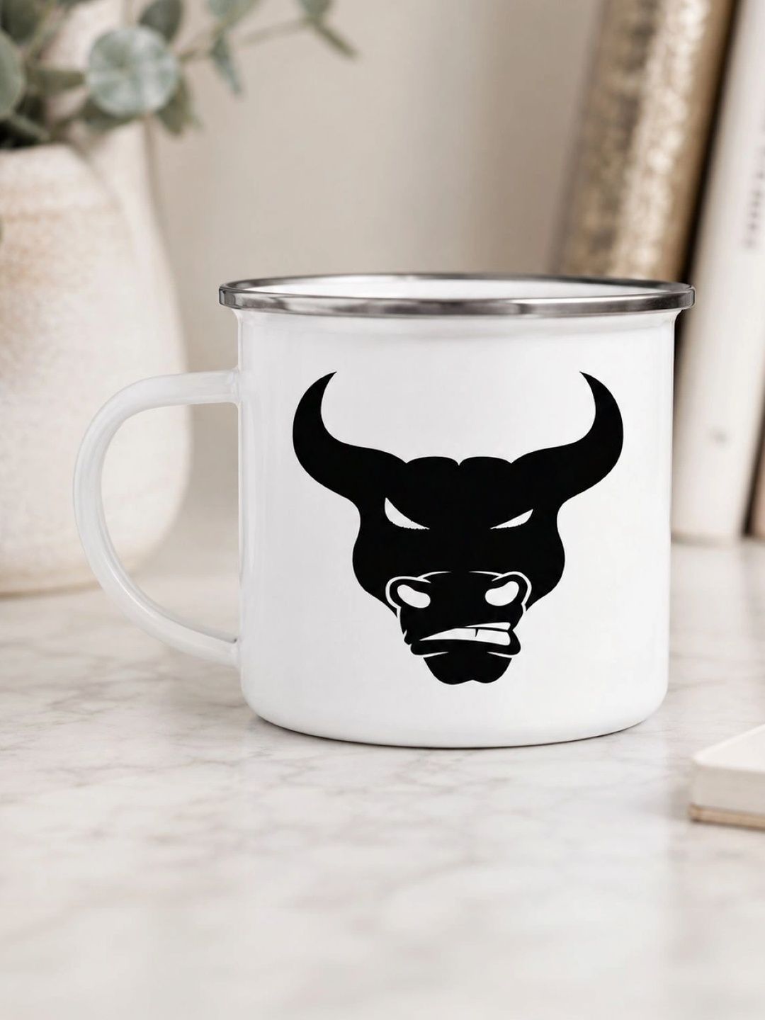 TAJNAN White Printed Ceramic Glossy Mugs Set of Cups and Mugs-picture-7