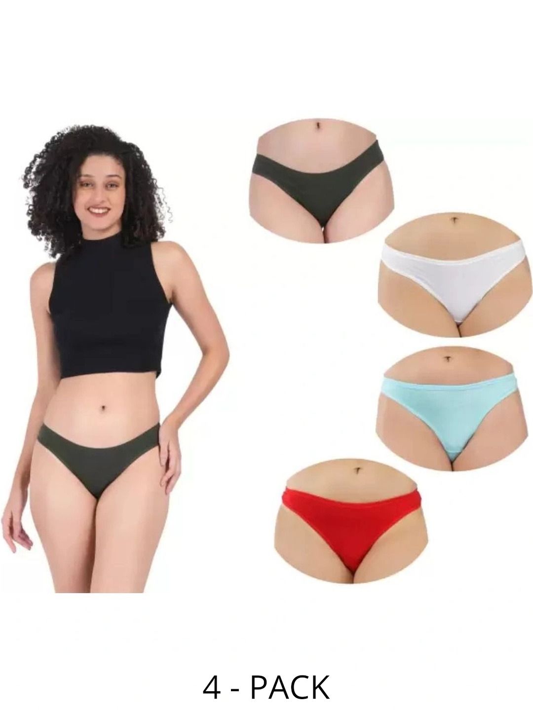 Bebron Women Pack of 4 Seamless Assorted Bikini-picture-18