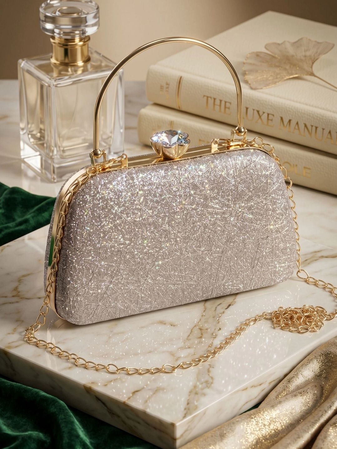 MISHA Textured Embellished Box Clutch-picture-13