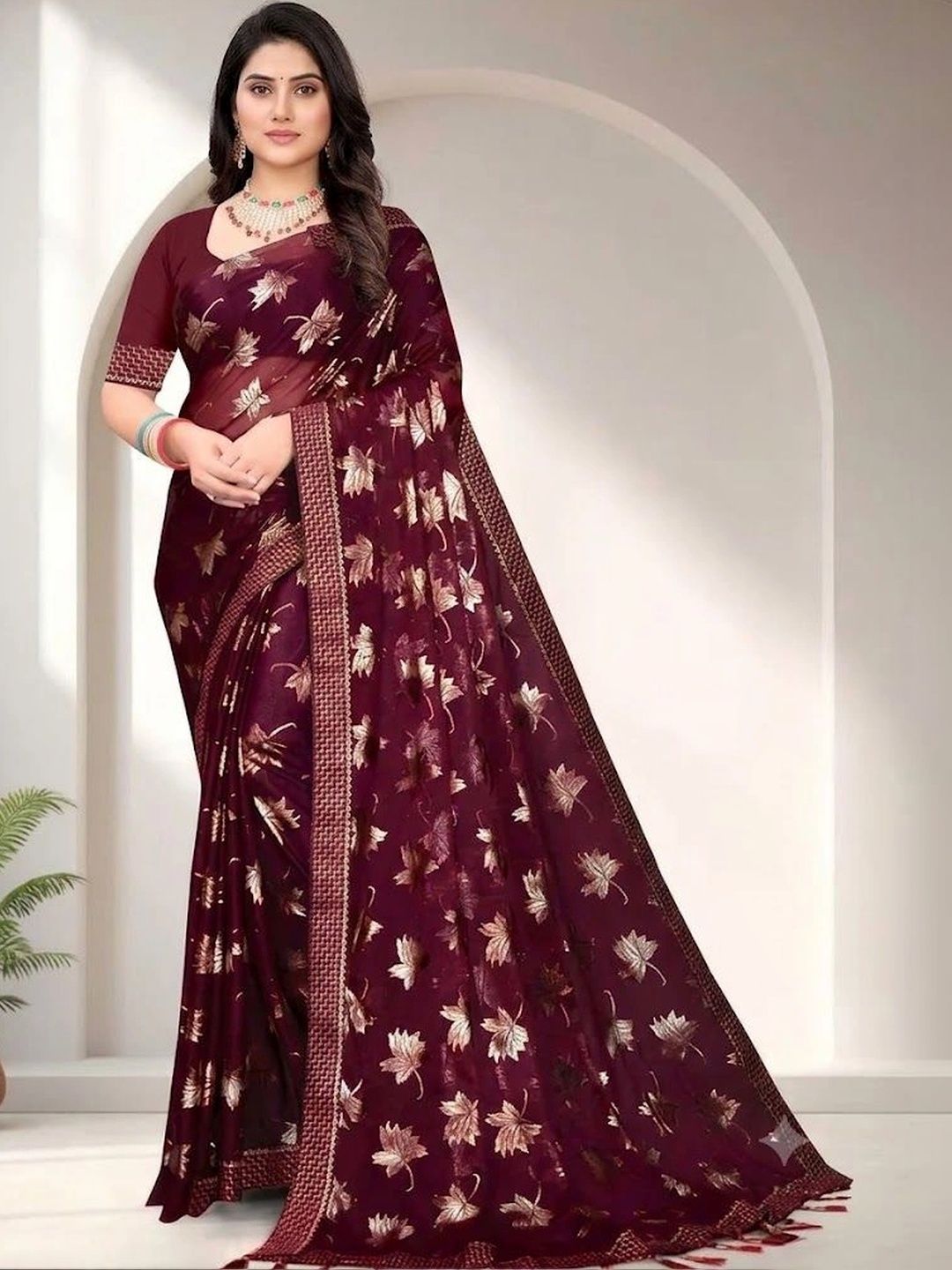 Miracle TEX Ethnic Motifs Zari Designer Saree-picture-15
