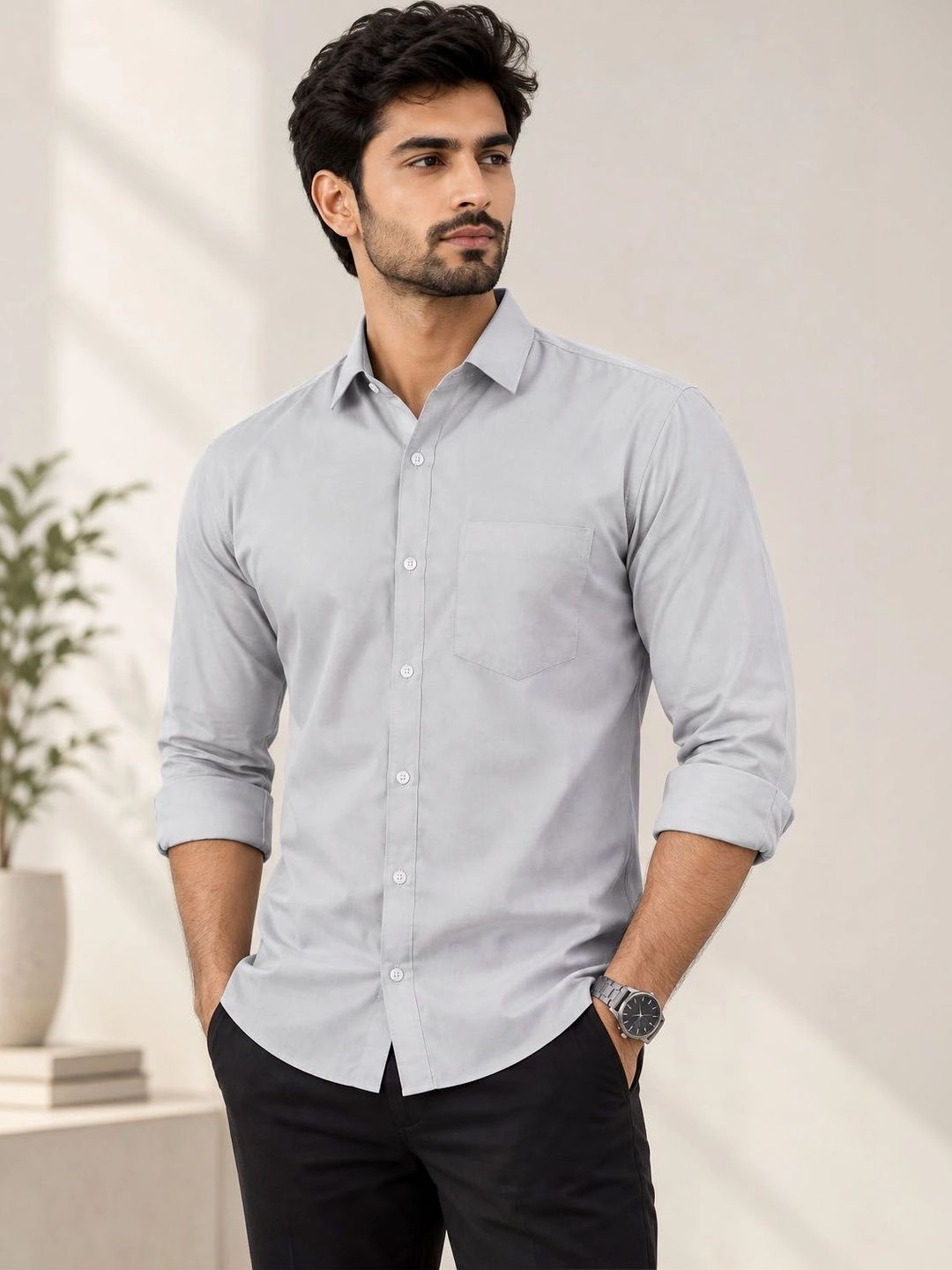Aly John Men Classic Casual Shirt-picture-19