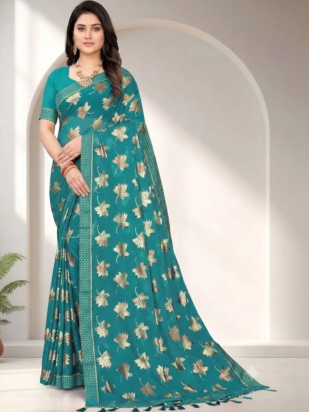 Miracle TEX Ethnic Motifs Zari Designer Saree-picture-31