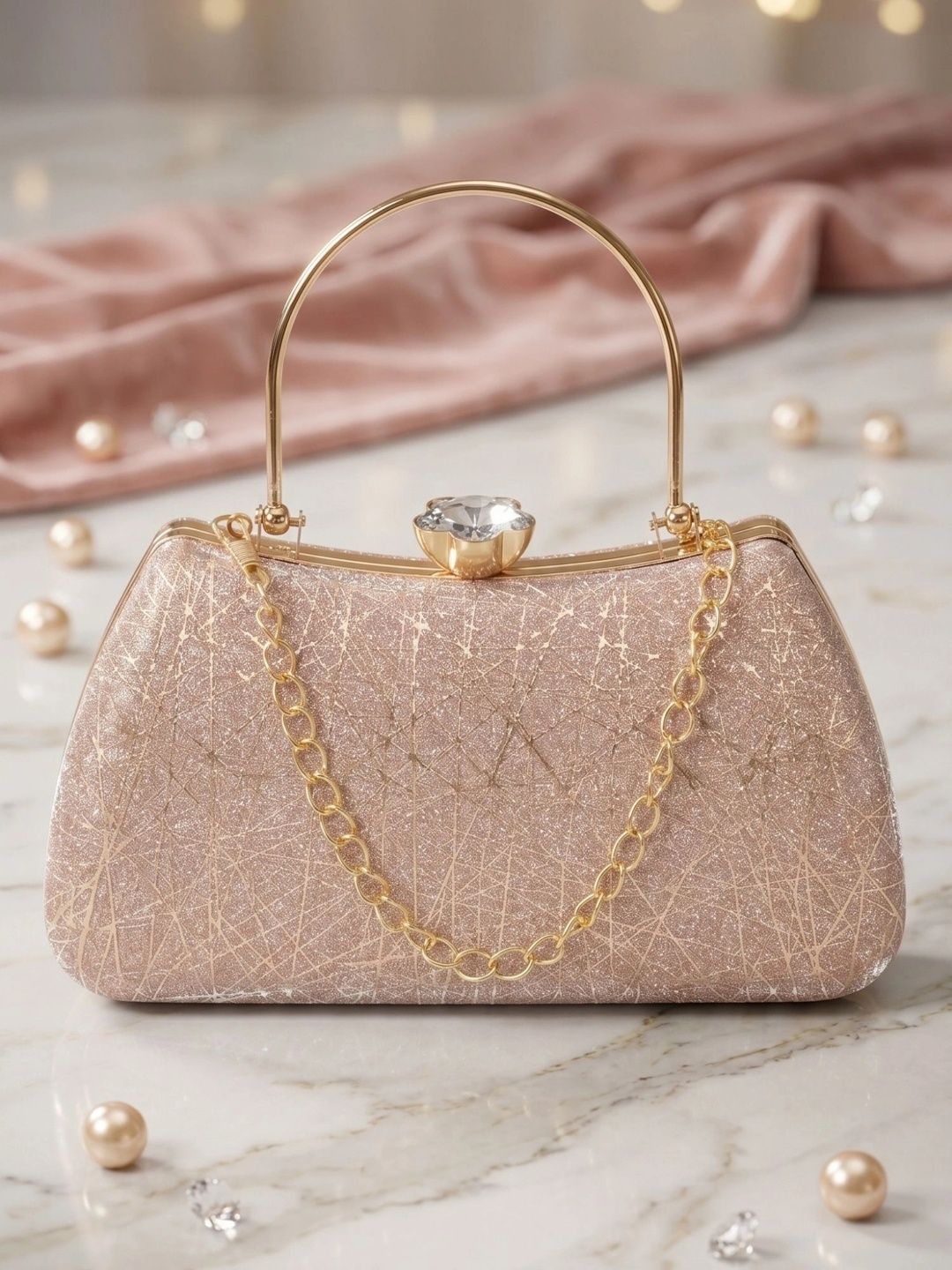 MISHA Textured Embellished Box Clutch-picture-57