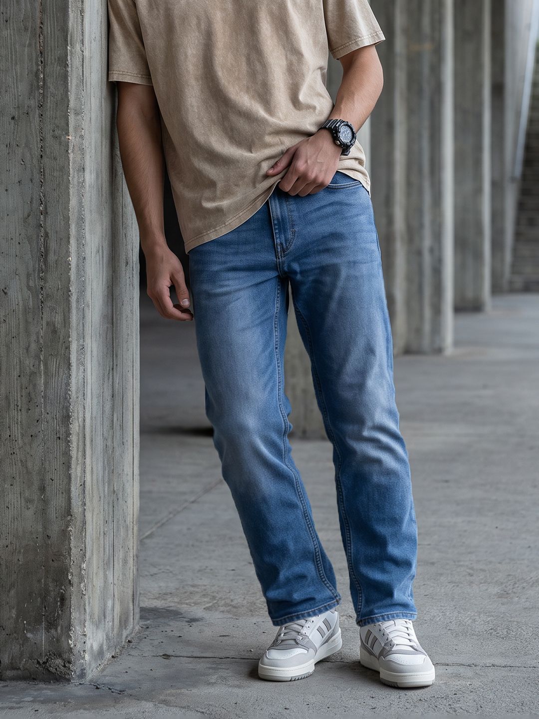 FCUK Men Straight Fit Heavy Fade Jeans-picture-32