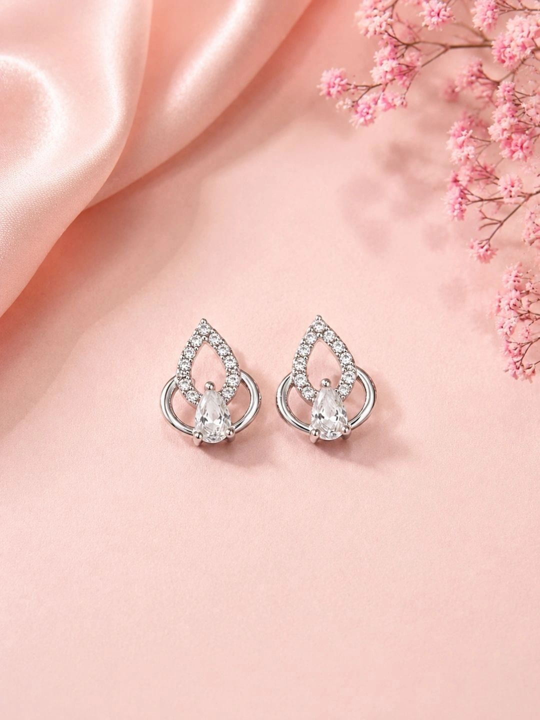 ZINU Teardrop Shaped Studs Earrings-image-19