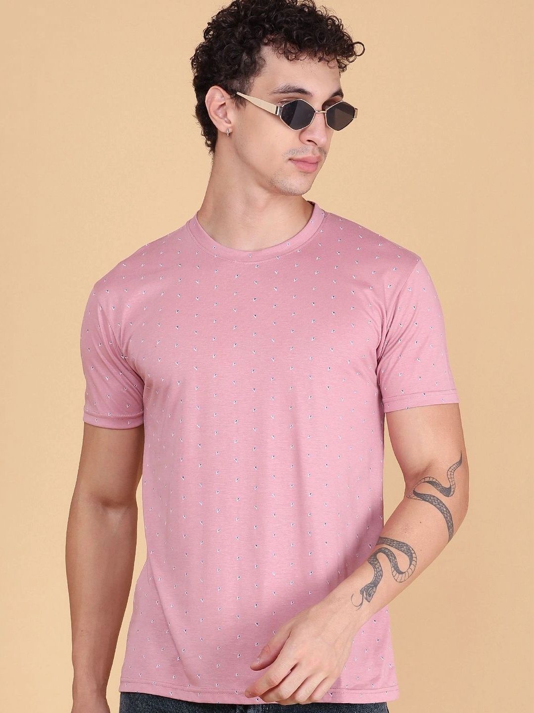 V-Mart Men Printed Slim Fit T-shirt-picture-19