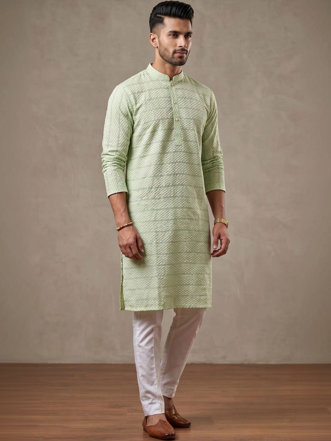 Shiv Leela Men Embroidered Thread Work Kurta-picture-46