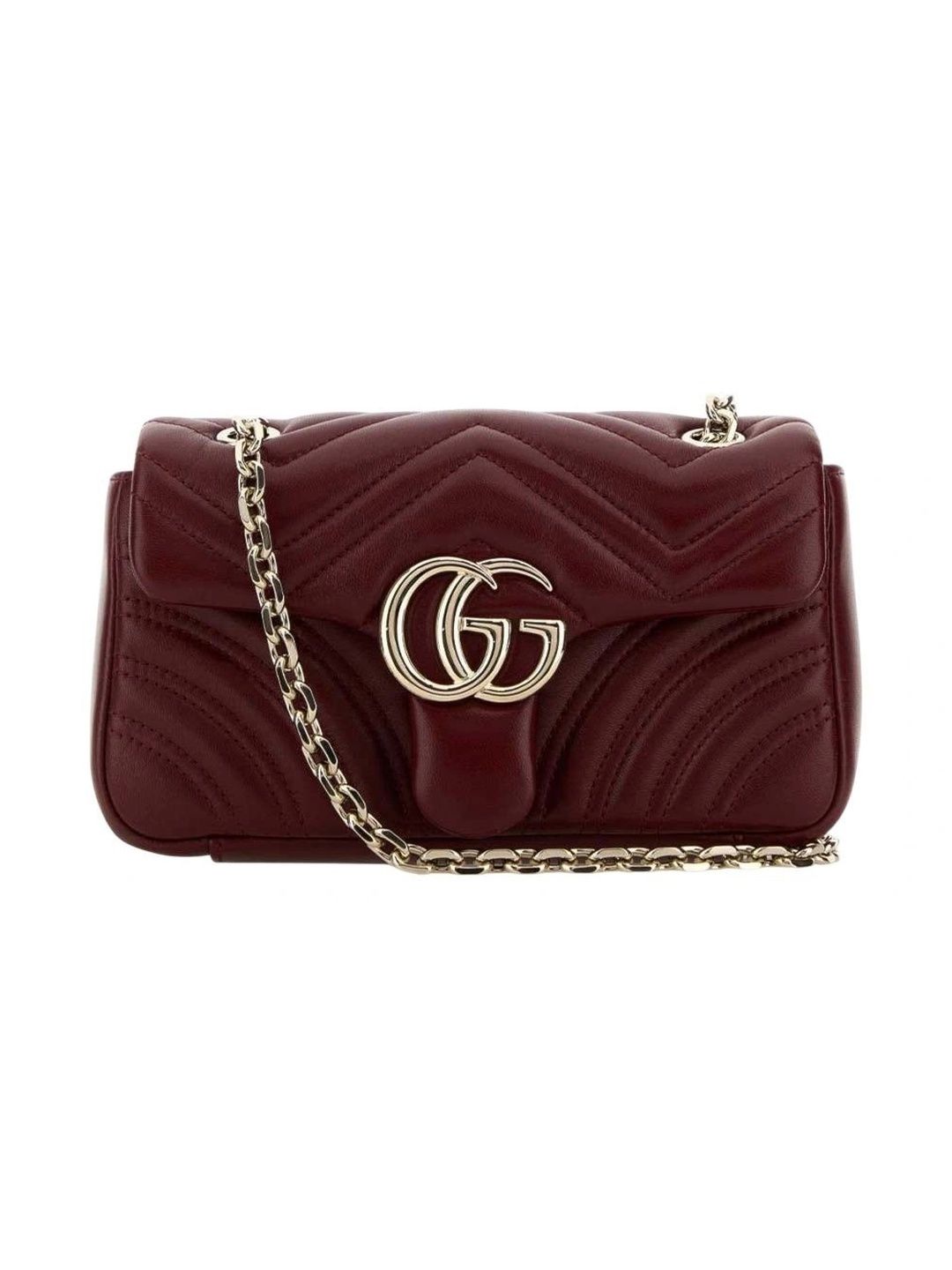 Gucci Textured Leather Shoulder Bag with Quilted-picture-39