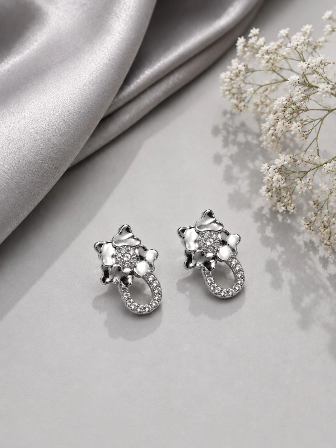 ZINU Floral Studs Earrings-picture-4