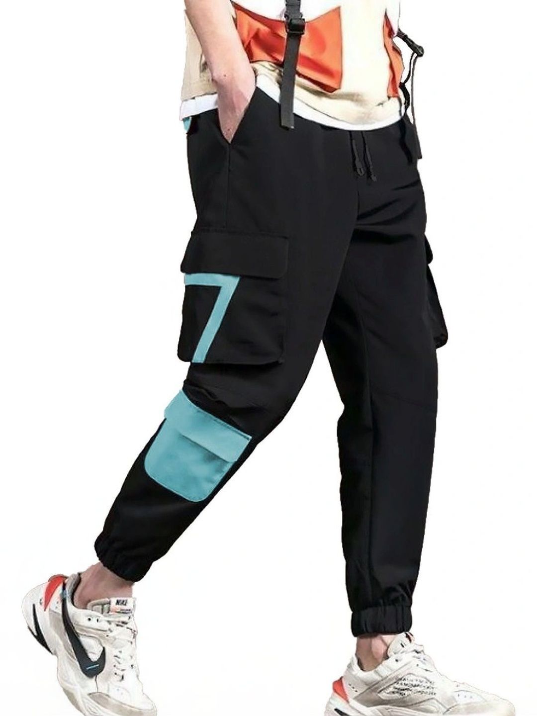 Joggers Park Men Regular Fit Colourblocked Dry Fit Cargos-picture-30