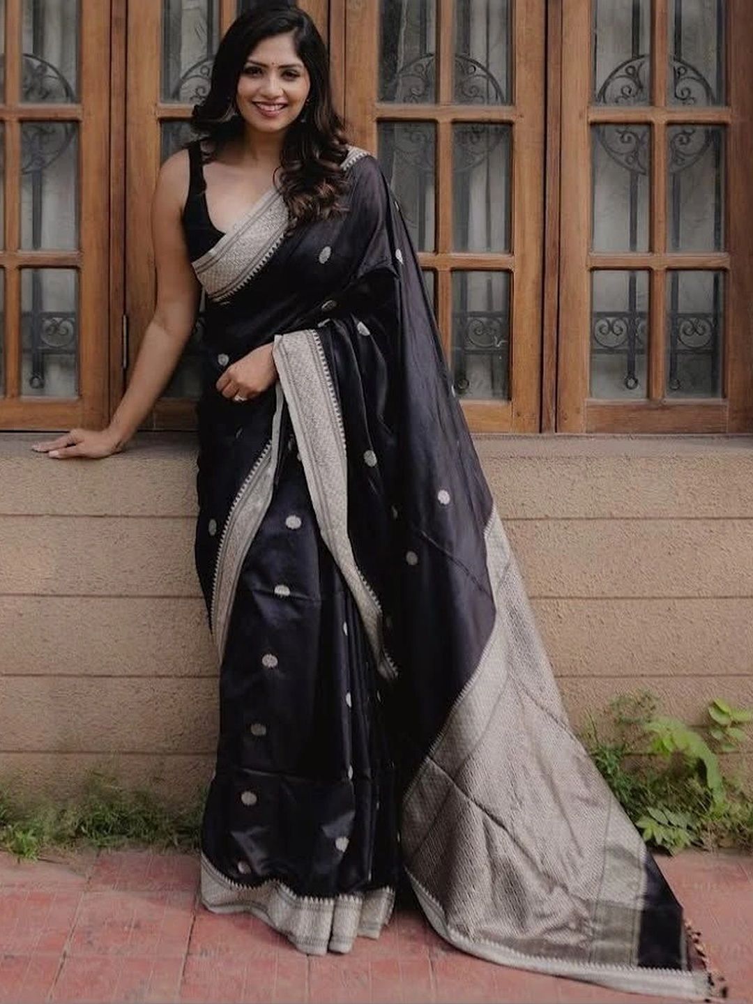 ZELLURE Woven Design Zari Pure Silk Kanjeevaram Saree-picture-45