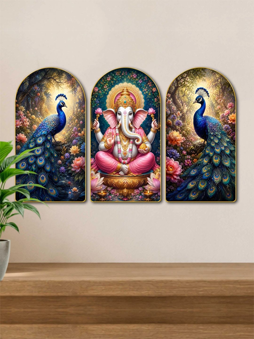 Aura Multicoloured MDF Religious Wall Paintings-picture-22