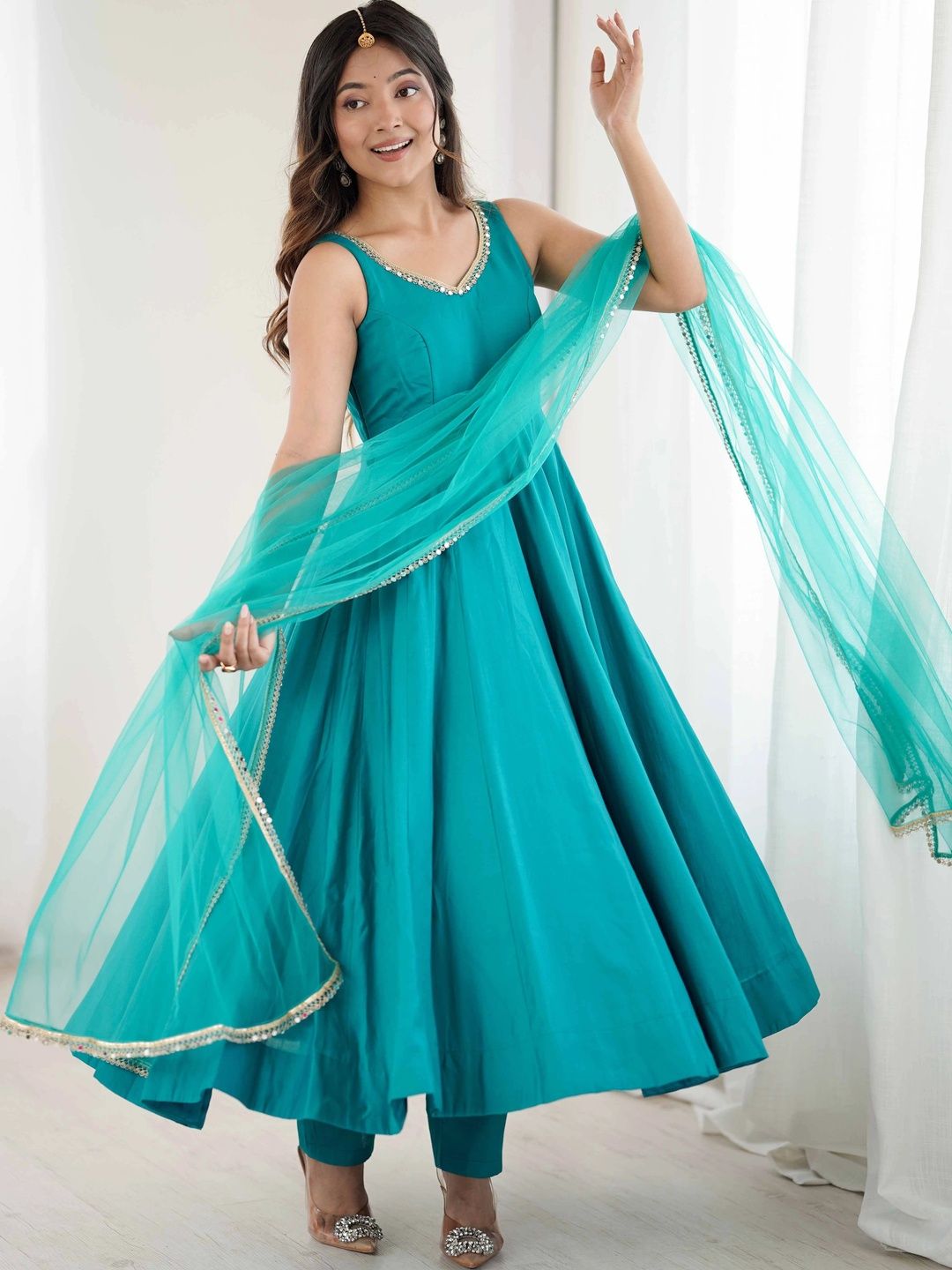 WILD WOVEN Women Empire Kurta with Trousers & With Dupatta-image-47