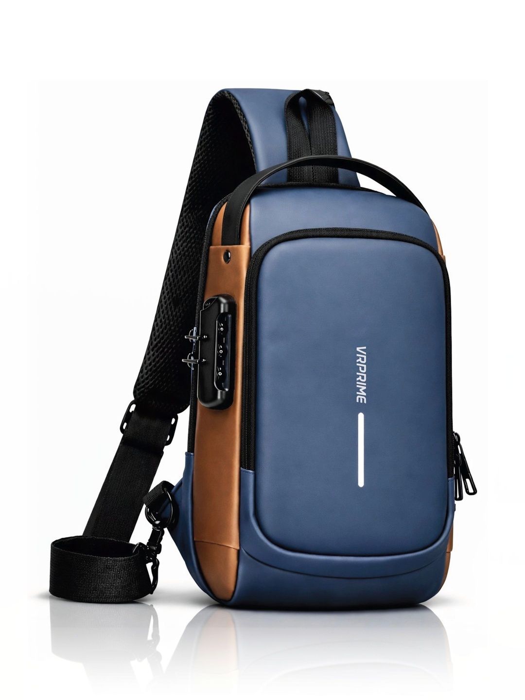 VRPRIME Unisex Brand Logo Contrast Detail Backpack-picture-46