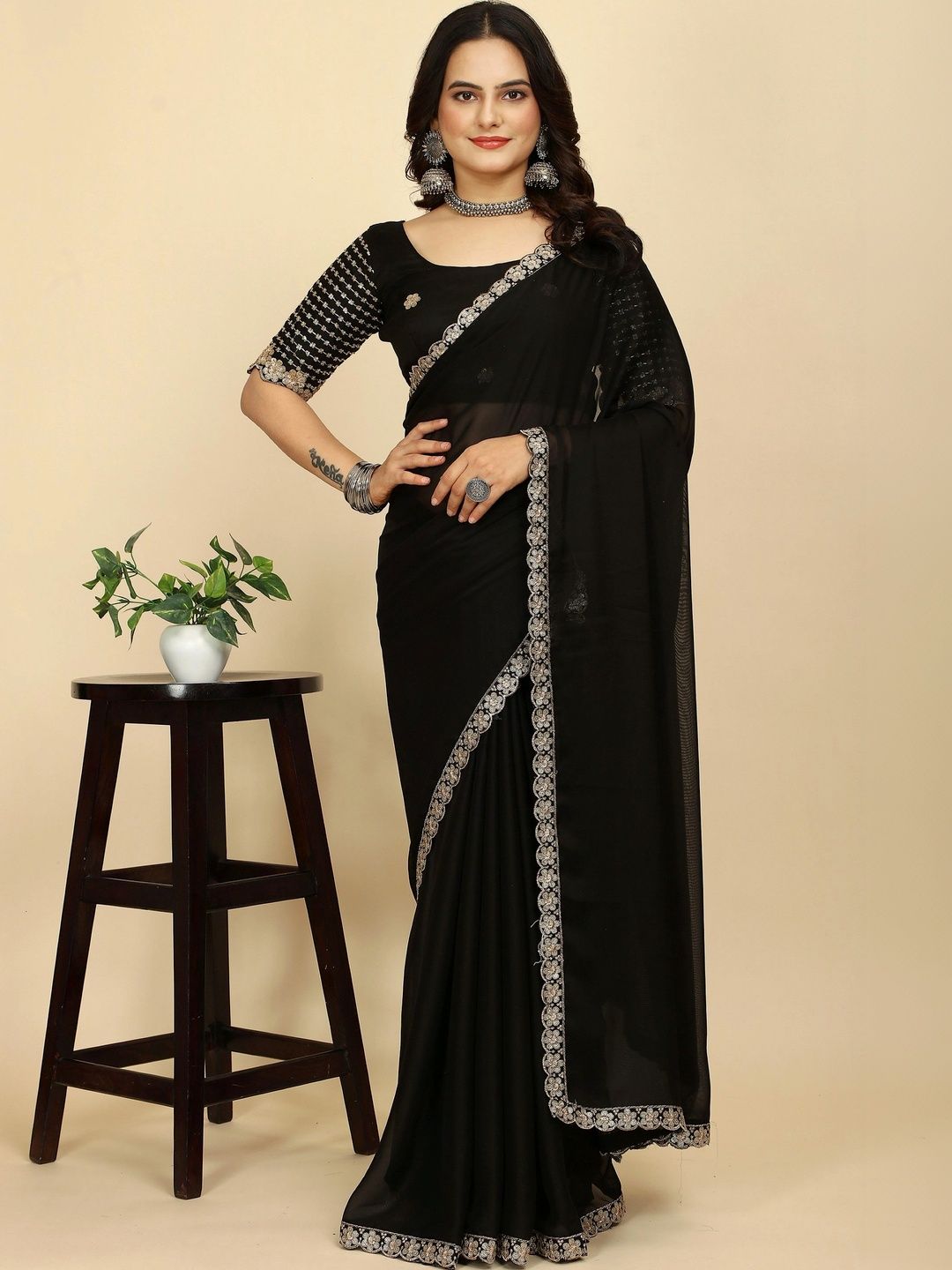 Mitera Embroidered Poly Chiffon Designer Saree-picture-27