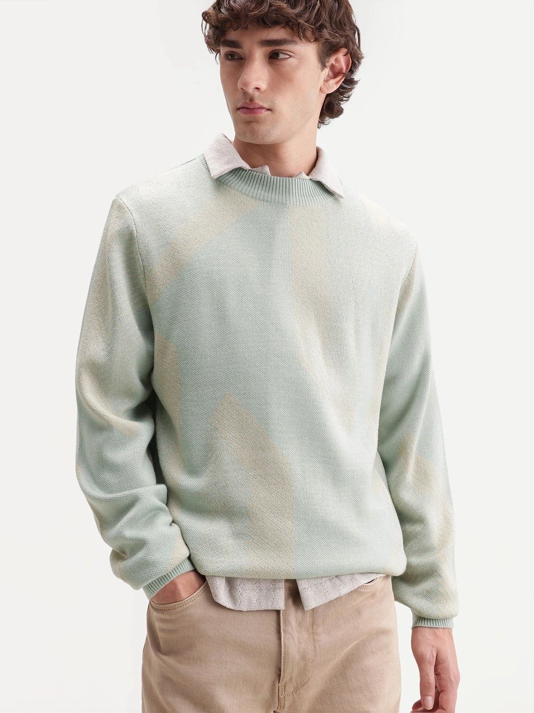 RARE RABBIT Men Striped Pullover-picture-30