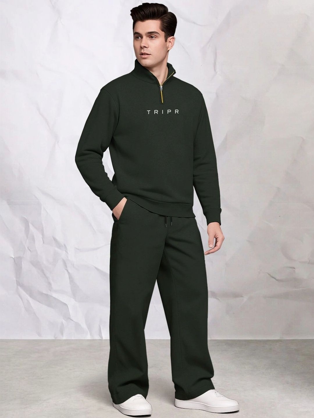 TRIPR Mock Collar Printed Tracksuits-image-30