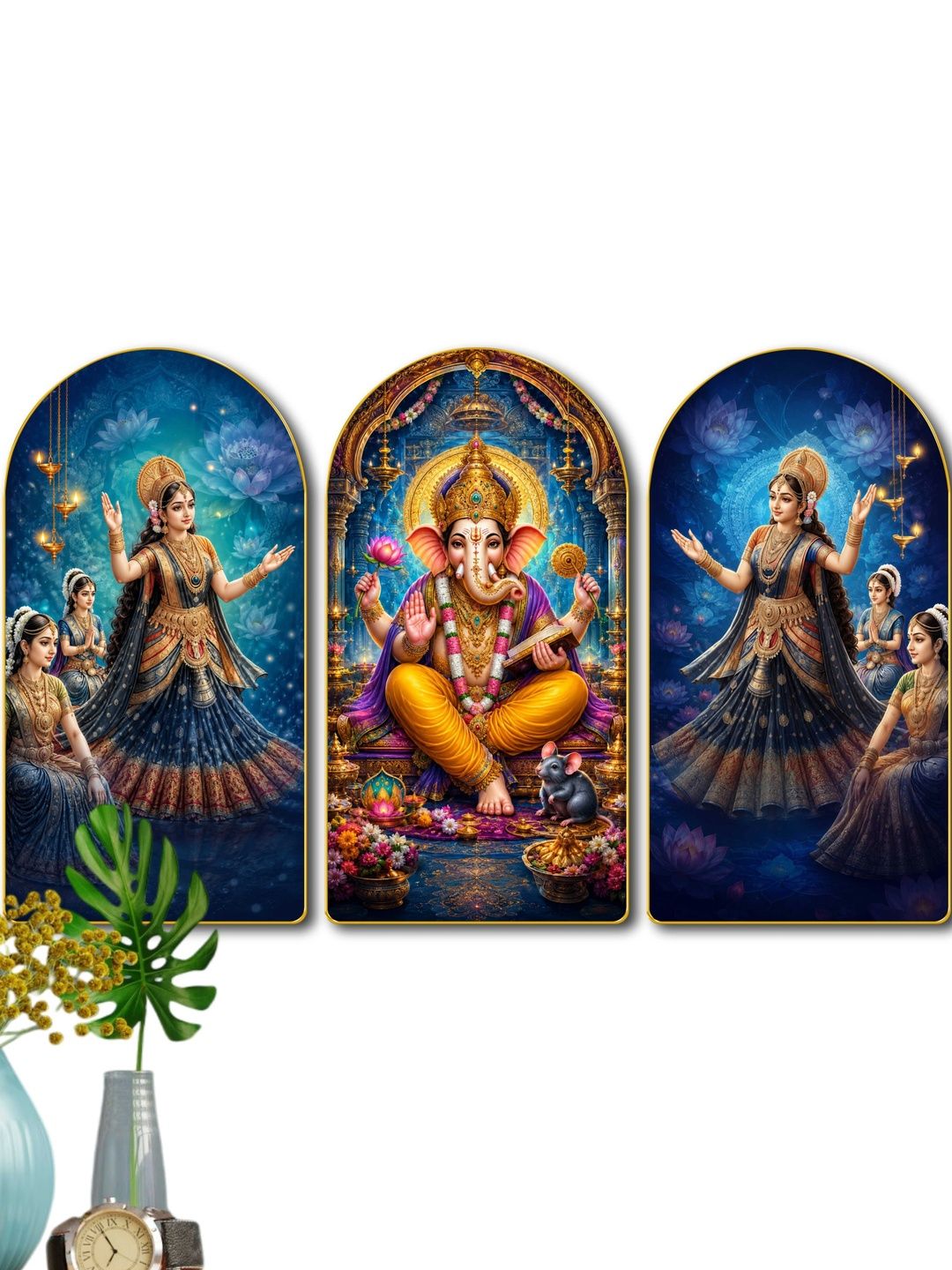 Livin'luxe Multicoloured MDF Religious Wall Paintings-picture-24