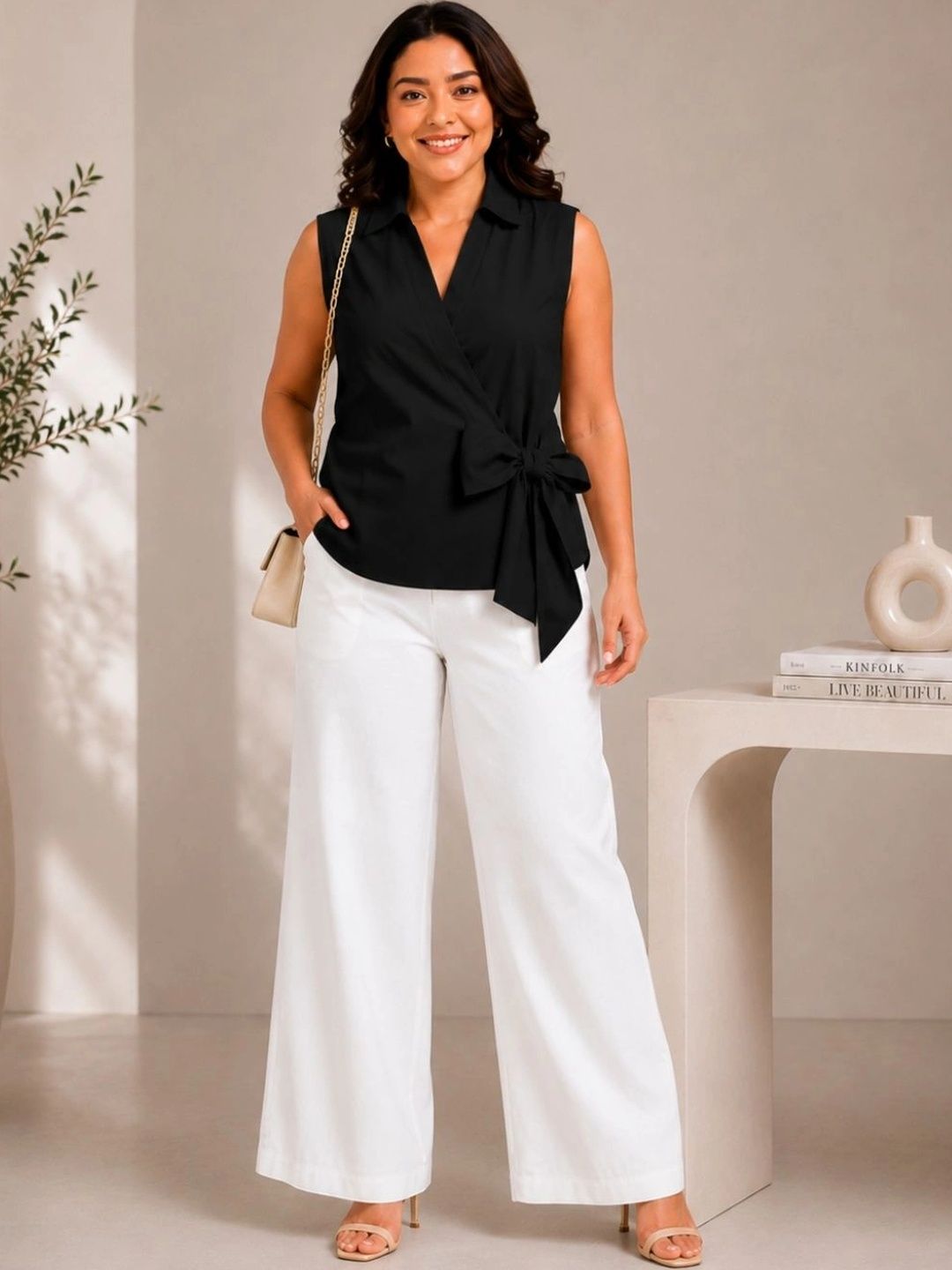 GROOVY ANGEL Cotton Wrap Top-picture-23