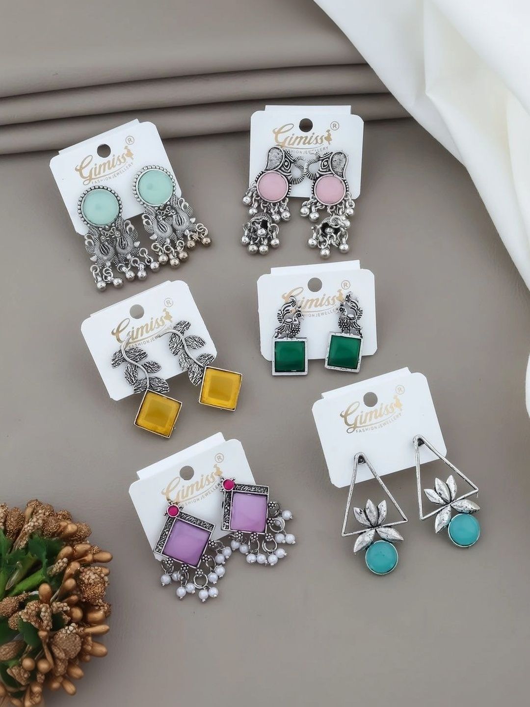 GIMISS Geometric Drop Earrings-image-24