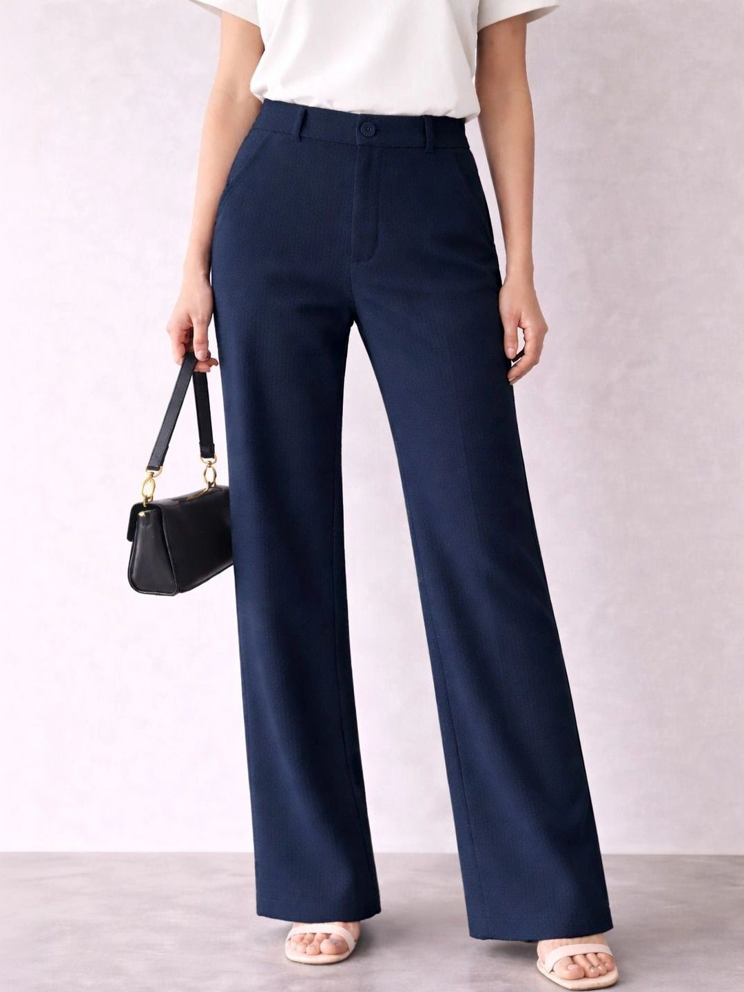 SARASWATI SILK MILLS Women Relaxed Straight Leg Trousers-picture-11