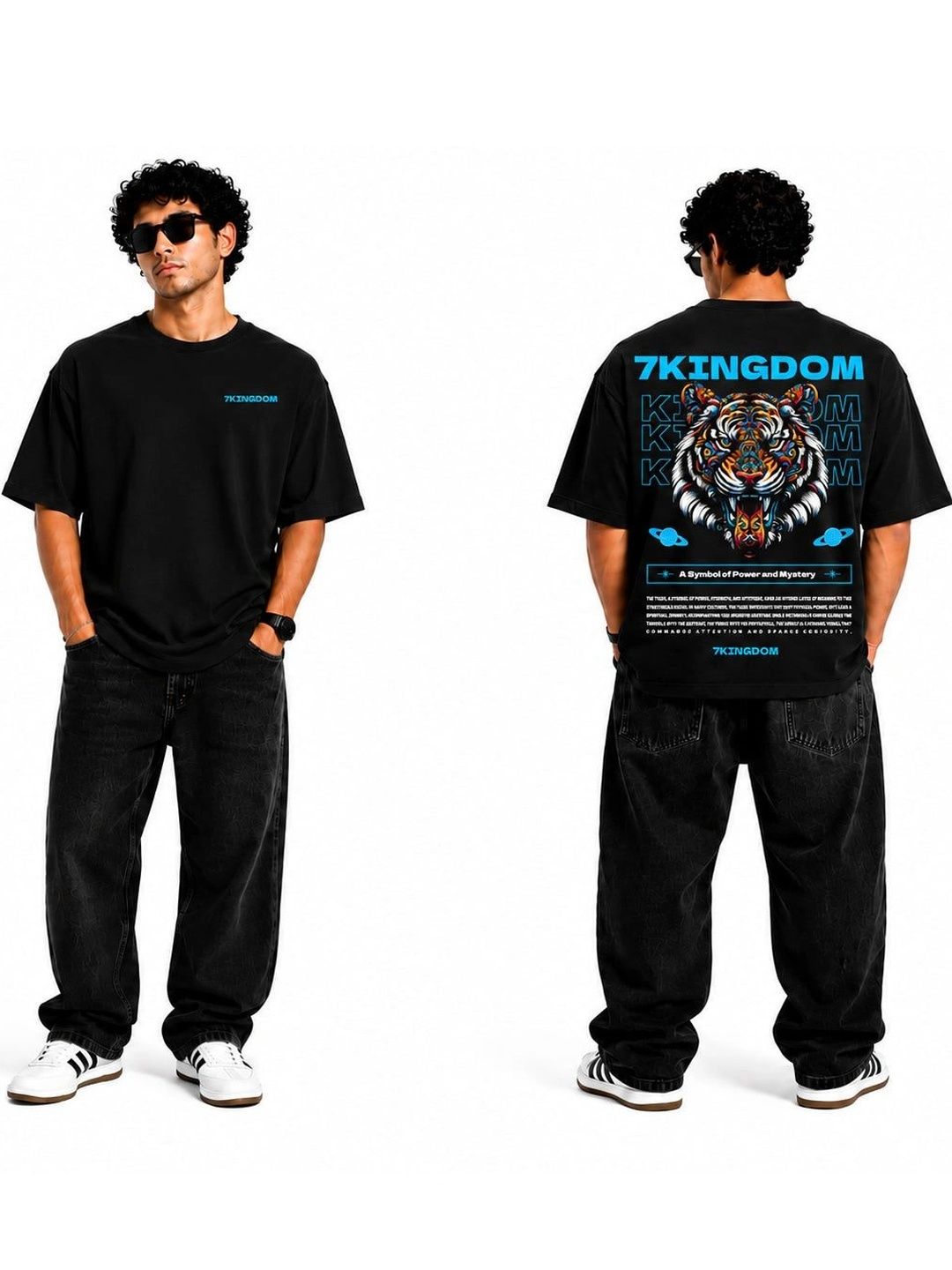 7kingdom Men Printed Drop-Shoulder Sleeves T-shirt-image-20