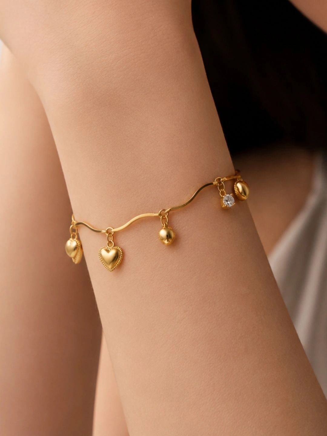 Tipsy closet Women Gold-Plated Charm Bracelet-picture-17
